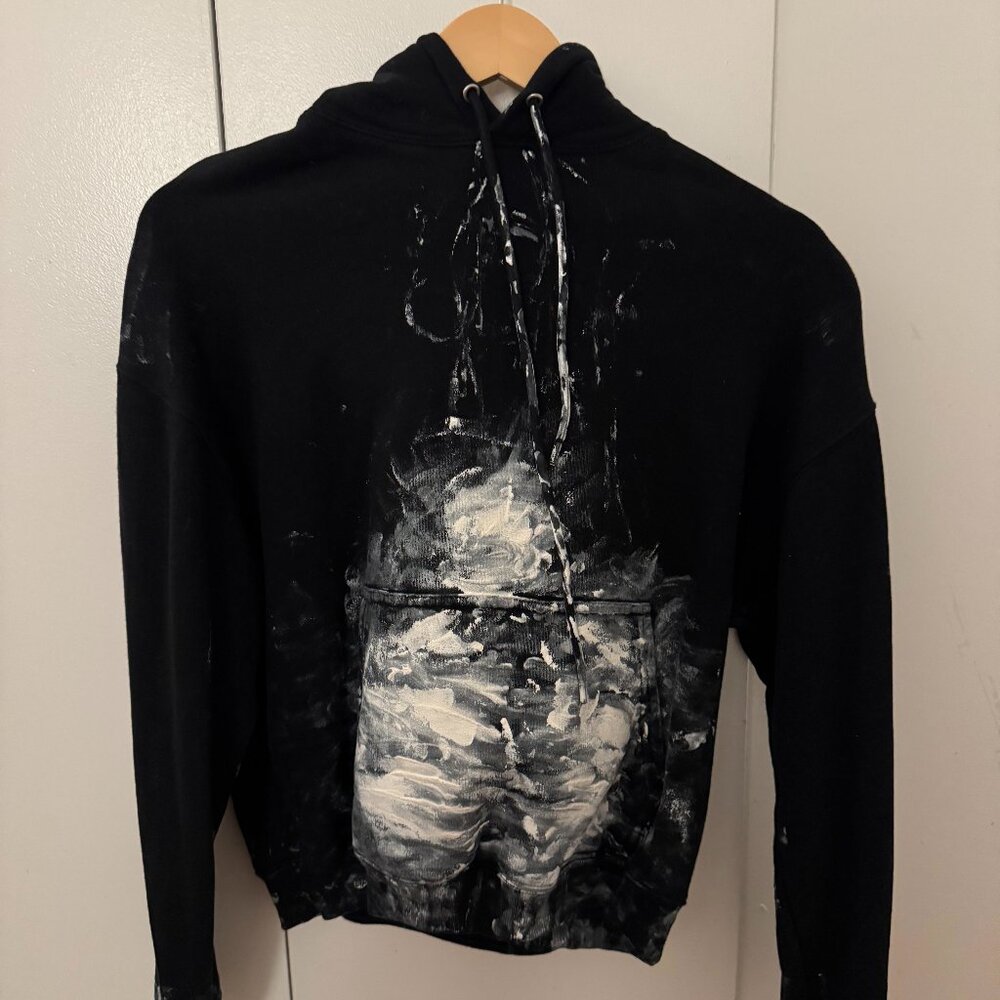 Balenciaga Painter Fitted Hoodie 'Black/White' | Unisex Size S
